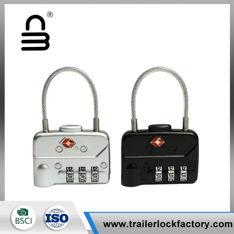 3 циферблата Кабел за пътен багаж TSA Lock